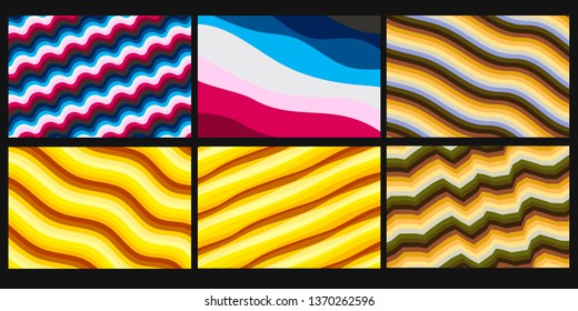 Colorful background with curved lines. Pattern design for banner, poster, flyer, card, cover, brochure