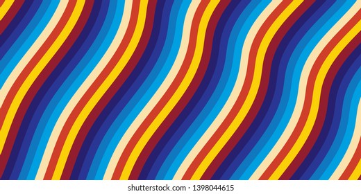Colorful background with curved lines. Pattern design for banner, poster, flyer, card, cover, brochure