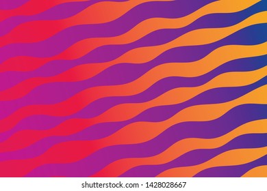 Colorful background with curved lines. Pattern design for banner, poster, flyer, card, cover, brochure