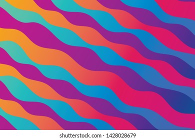 Colorful background with curved lines. Pattern design for banner, poster, flyer, card, cover, brochure