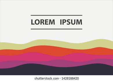 Colorful background with curved lines. Pattern design for banner, poster, flyer, card, cover, brochure