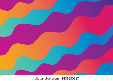 Colorful background with curved lines. Pattern design for banner, poster, flyer, card, cover, brochure
