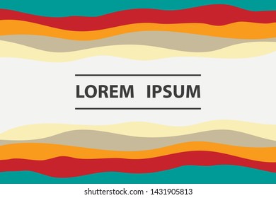 Colorful background with curved lines. Pattern design for banner, poster, flyer, card, cover, brochure