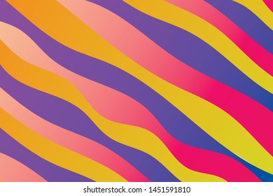 Colorful background with curved lines. Pattern design for banner, poster, flyer, card, cover, brochure