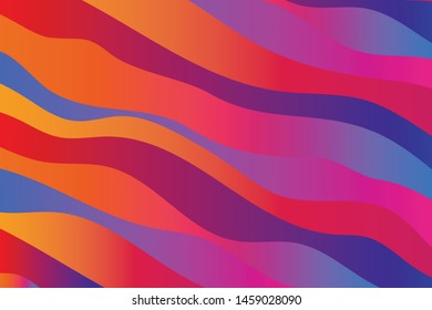 Colorful background with curved lines. Pattern design for banner, poster, flyer, card, cover, brochure