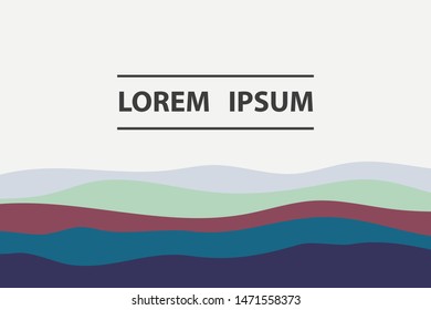 Colorful background with curved lines. Pattern design for banner, poster, flyer, card, cover, brochure