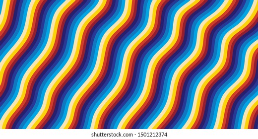 Colorful background with curved lines. Pattern design for banner, poster, flyer, card, cover, brochure