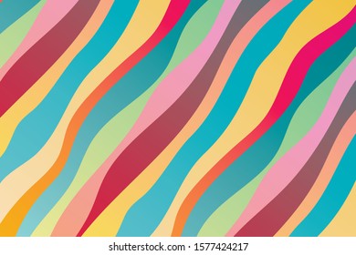 Colorful background with curved lines. Pattern design for banner, poster, flyer, card, cover, brochure