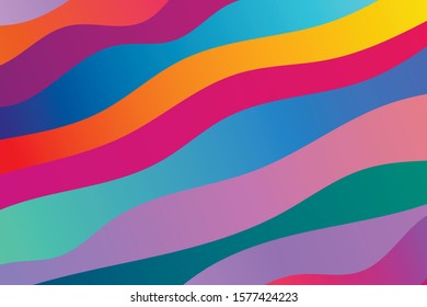 Colorful background with curved lines. Pattern design for banner, poster, flyer, card, cover, brochure