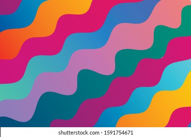 Colorful background with curved lines. Pattern design for banner, poster, flyer, card, cover, brochure