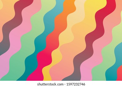 Colorful background with curved lines. Pattern design for banner, poster, flyer, card, cover, brochure