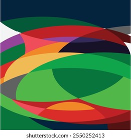 Colorful background with curved lines. Pattern design for banner, poster, flyer, card, cover, brochure