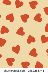 Colorful background with cute and cheerful heart pattern, Valentine's day theme love pattern background