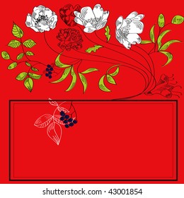 Colorful background with decorative frame