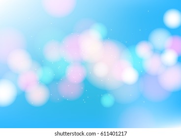 Colorful background with defocused lights. Vector Illustration