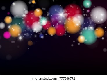 Colorful background with defocused lights. Vector Illustration