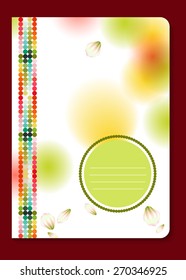 Colorful background design for big notebook cover template