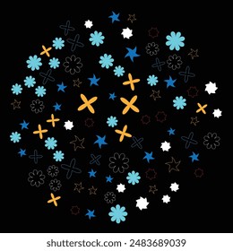 colorful background design by shape and outline shape