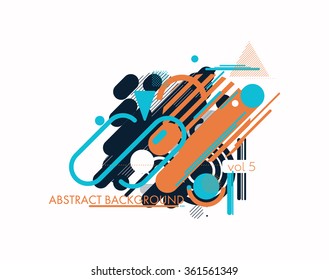 Colorful background with design elegant lines. Abstract geometric element. Corporate futuristic, useful for presentations, advertising and web layouts. Vector illustration