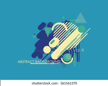 Colorful background with design elegant lines. Abstract geometric element. Corporate futuristic, useful for presentations, advertising and web layouts. Vector illustration