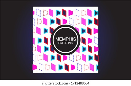 Colorful Background Design Patterns of Memphis