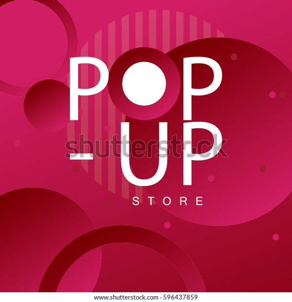 Colorful background design\
with round shape/ Abstract background vector art/ Pop-up store\
lettering design