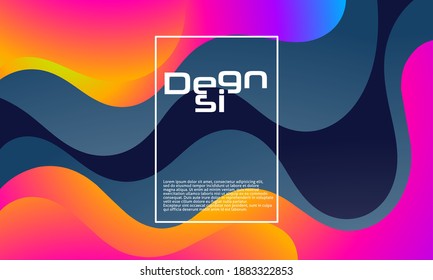 Colorful background design shaped like a wavy liquid