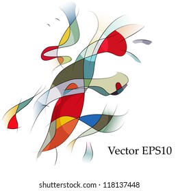 Colorful background with designed elegant abstraction. Vector illustration.