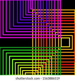 Colorful background with designed elegant abstraction, Modern style abstraction made of color quadrangle shapes, Can use as background or wallpaper.