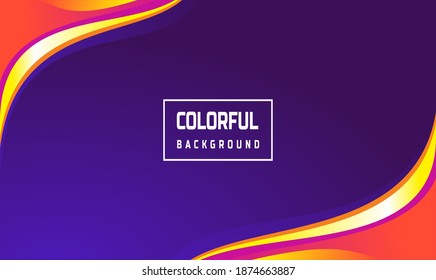 Colorful background with different waves. Abstract colorful shapes background