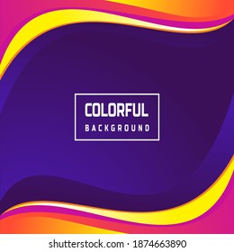Colorful background with different waves. Abstract colorful shapes background