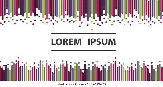 Colorful background with digfferent lines. Pattern design for banner, poster, flyer, card, cover, brochure