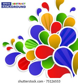 Colorful background with drops