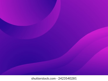 Fondo colorido con composición de forma dinámica. Morado. estilo plano