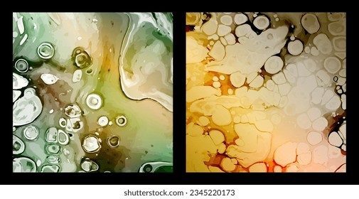 Colorful background with the effect of spreading liquid. Liquid art for the design of backgrounds, posters, covers and creative ideas