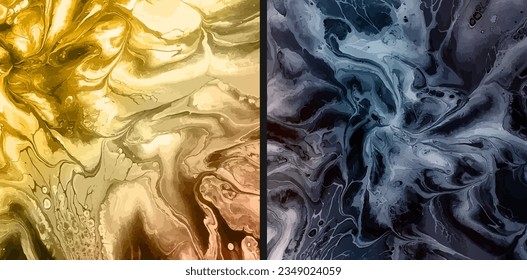 Colorful background with the effect of spreading liquid. Liquid art for the design of backgrounds, posters, covers and creative ideas