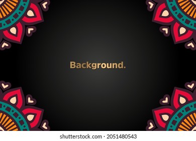 Colorful background with ethnic element