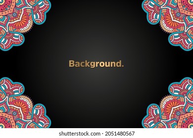 Colorful background with ethnic element