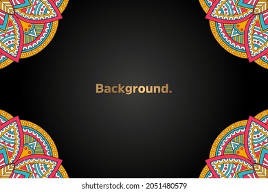 Colorful background with ethnic element