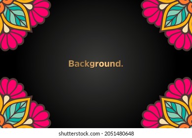 Colorful background with ethnic element