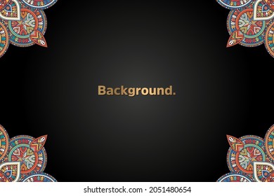 Colorful background with ethnic element