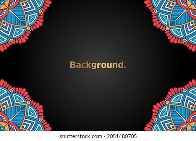 Colorful background with ethnic element