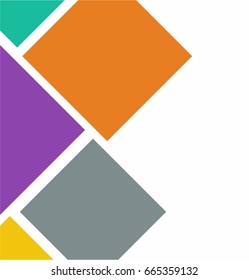 Colorful background with flat geometric shapes. Vector