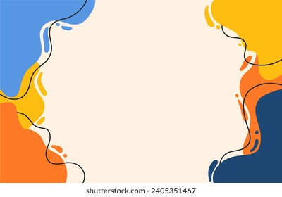 Colorful background in flat style. Abstract colorful water drop pattern. Memphis texture style. Vector illustration.