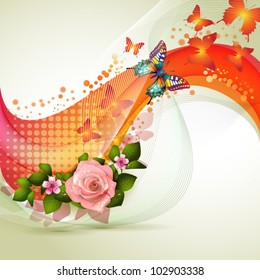 Colorful background with flowers