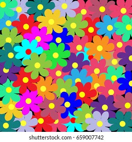 Colorful background with flowers