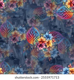 a colorful background with flowers Pattern.Luxury wallpaper, floral background, seamless pattern.