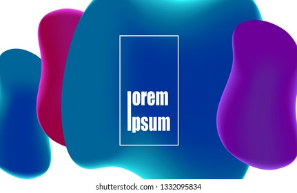colorful background with fluid shape composition and trendy liquid shapes geometric gradient vector