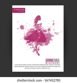 Colorful Background And Flyer For Fashion Industry 