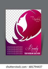 Colorful background and flyer for Salon industry